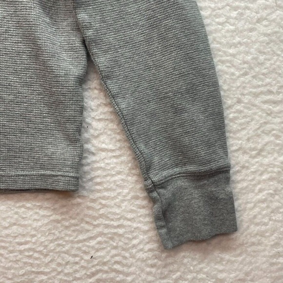 Polo Ralph Lauren Shirt Mens Large Gray Sleepwear Thermal Waffle Knit Pony Crew - Picture 6 of 10